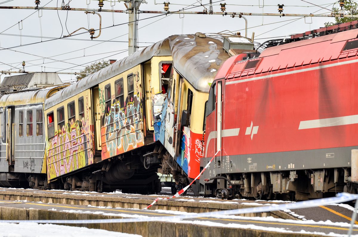 Two trains collided head on